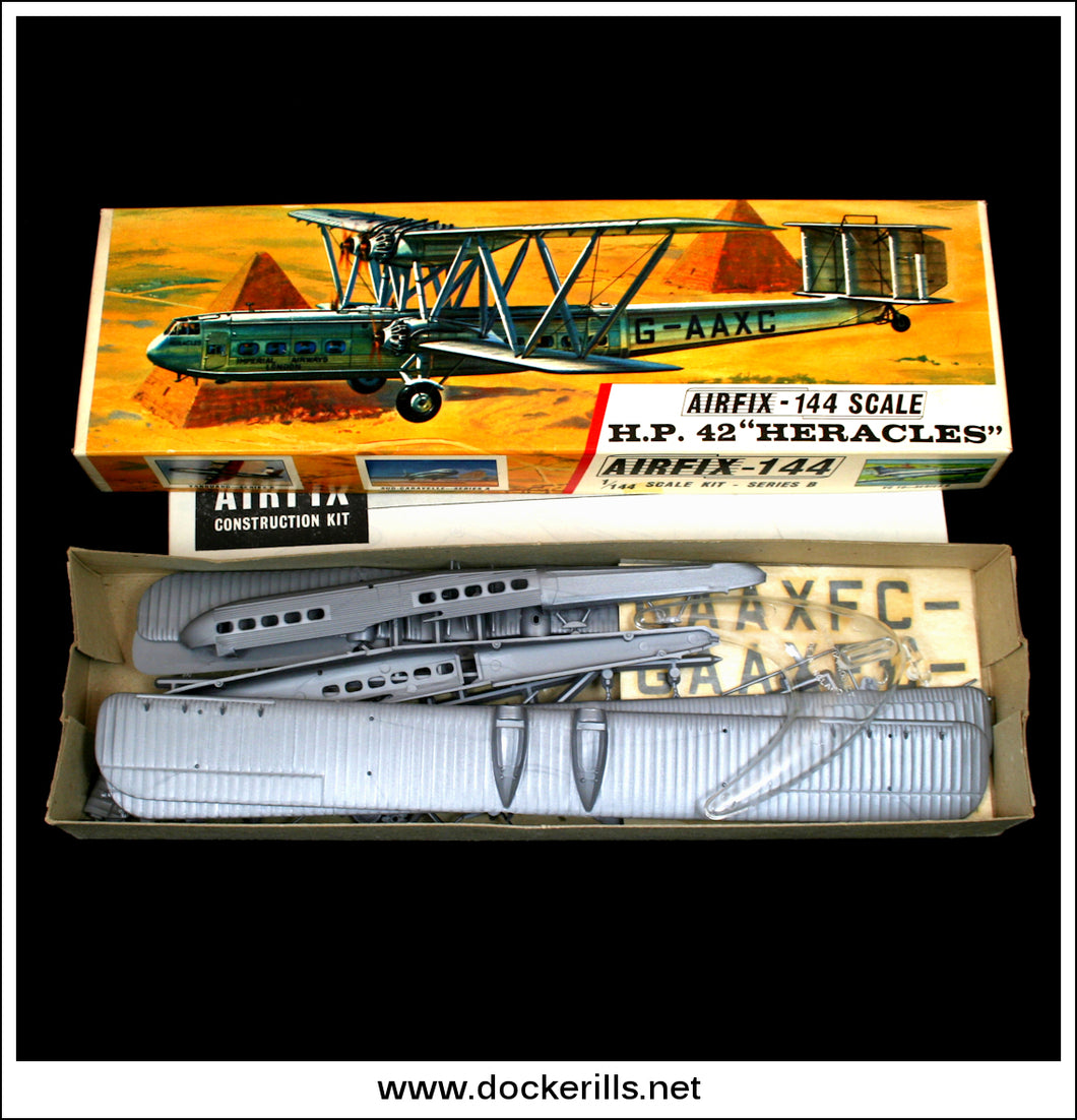 H.P. 42 Heracles. 1:144 Scale Kit. Vintage Red Stripe Box.