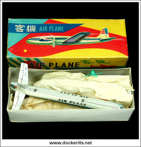 Airplane MF 107. Vintage Tin Plate Friction Toy, China 2.