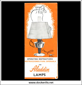 Aladdin Lamp Instruction Sheet. In English & Spanish.