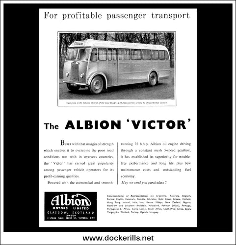 Albion Victor Bus/Coach. Original Vintage Advert From June, 1954.