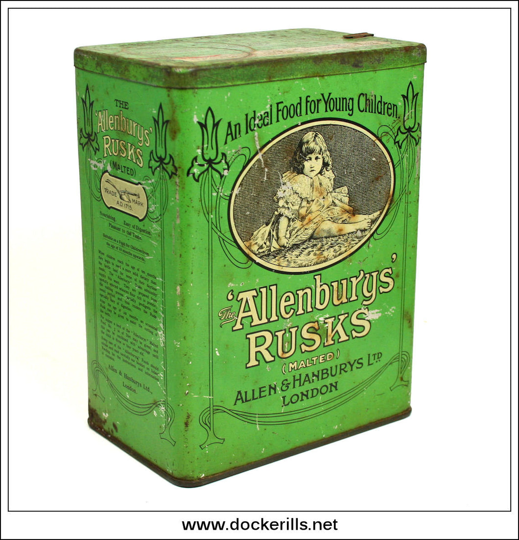 Allenbury's Rusks Tin. Vintage Advertising Tin 1.