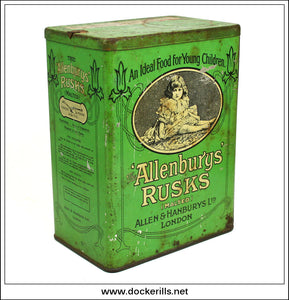 Allenbury's Rusks Tin. Vintage Advertising Tin 2.