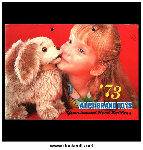 Original Vintage Catalogue / Brochure for Alps Brand Toys, Japan, 1973. Novelty Tin Plate Toys.