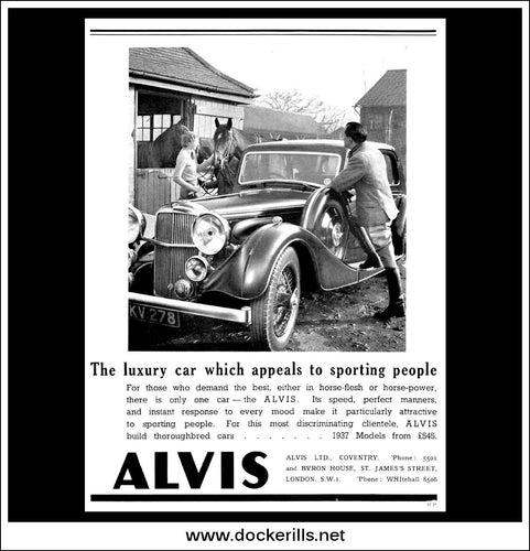 Alvis. Original Vintage Advert From February 24th 1937.