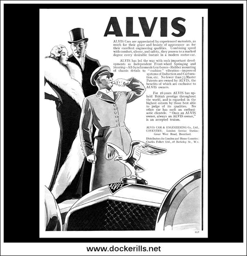 Alvis Cars. Original Vintage Advert From May 15th 1935.