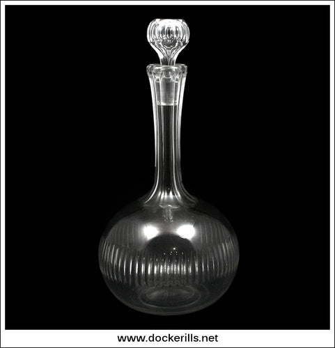 Victorian Antique Hand Blown Decanter (A).