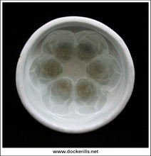 Antique Blancmange Mould. One Pint Capacity. Round 5.75 Inch Diameter 1.