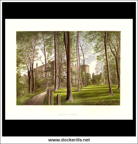 Appleby Castle, Near Appleby, Westmoreland, England. Antique Print, Chromoxylograph 1880.