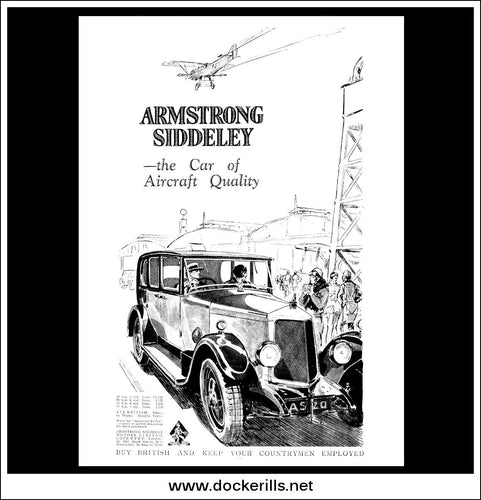 Armstrong Siddeley. Original Vintage Advert From July 4th, 1928.