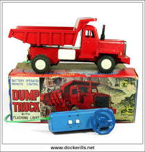 Dump Truck (Euclid). Vintage 1960's Tin Plate Battery Operated Toy, Asahi/Swallow Toys, Japan 1.