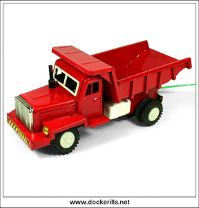 Dump Truck (Euclid). Vintage 1960's Tin Plate Battery Operated Toy, Asahi/Swallow Toys, Japan 2.