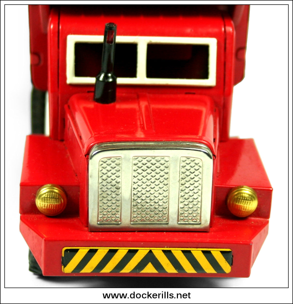 Dump Truck (Euclid). Vintage 1960's Tin Plate Battery Operated Toy,  Asahi/Swallow Toys, Japan.