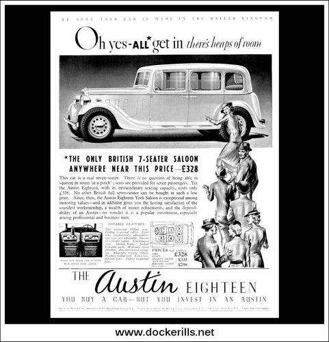 Austin Eighteen Original Vintage Advert