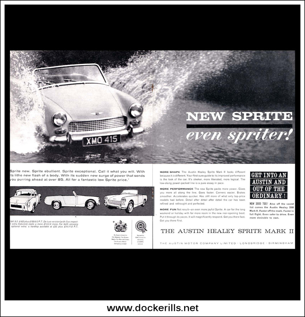 Austin Sprite. Original Vintage Advert From July 1961.