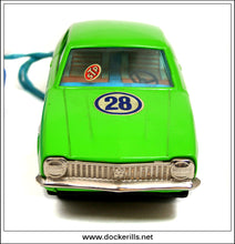 Ford Maverick. Vintage Tin Plate Battery Operated Toy, Bandai, Japan. Original Box.