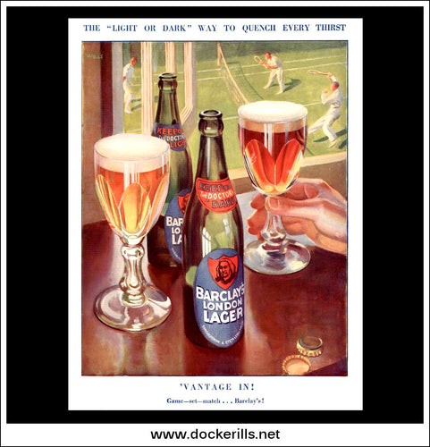 Barclay's London Lager - 'Vantage In! Original Vintage Advert From July 11h, 1928.