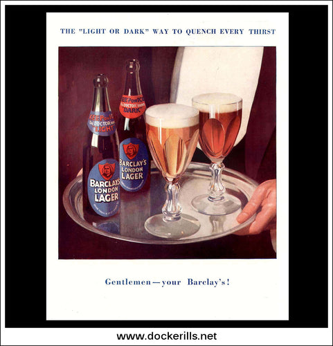Barclay's London Lager. Original Vintage Advert From June 27th, 1928.