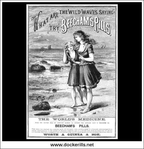 Beecham's Pills. Original Vintage Advert From July 23rd, 1887.