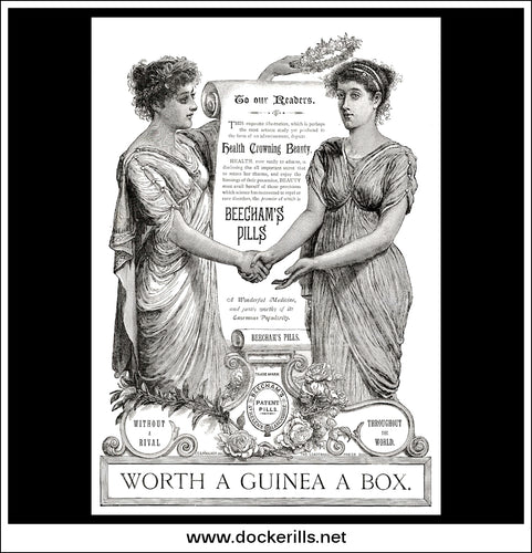 Beecham's Pills. Original Vintage Advert From February 25th, 1888.