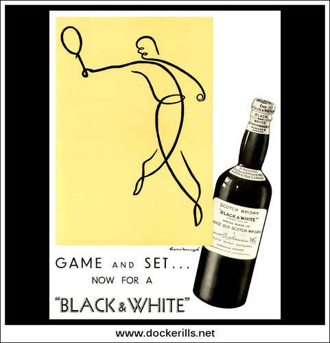 Black & White Whisky. Original Vintage Advert From July 20th, 1932.