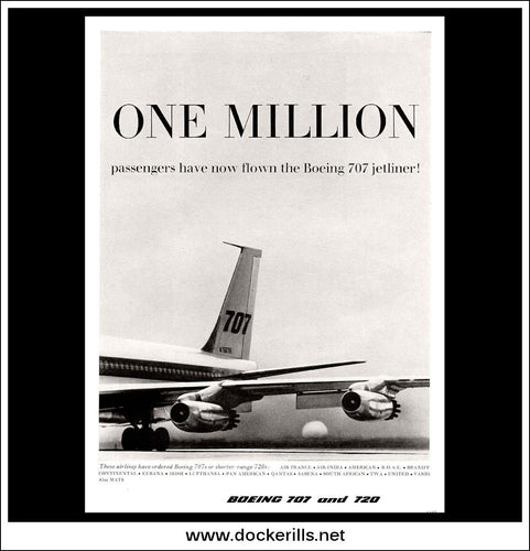 Boeing 707 And 720 Jet Airliners. Original Vintage Advert From 1960.