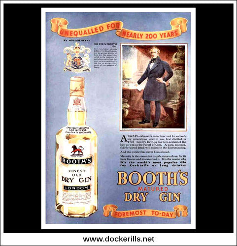 Booth's Gin. Original Vintage Advert From December, 1935.