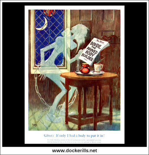 Bovril. Original Vintage Christmas Advert From December, 1933.