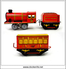 Brimtoy Train Set 352. Vintage Tin Plate Train Set. Great Britain 2.