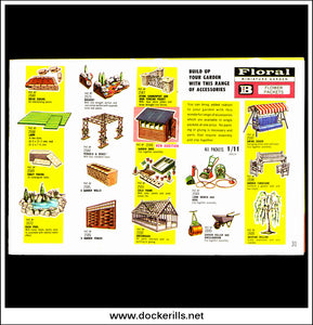 Britains 1965 Catalogue, Page 31 - Floral Miniature Garden.