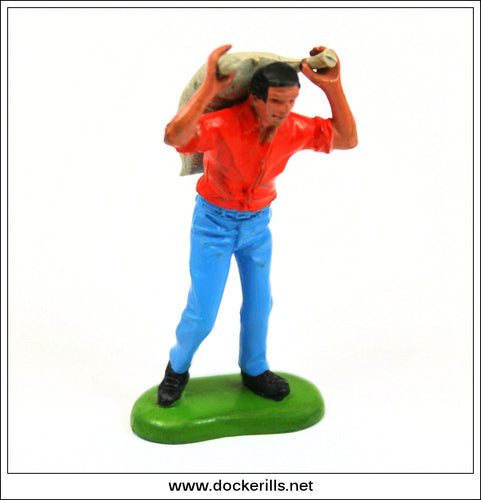 Vintage Britains Farm - Farm Labourer Carrying Sack. 1972.