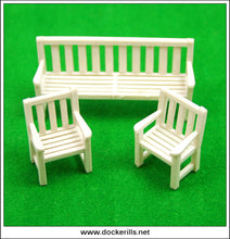 Vintage Britains Floral Miniature Garden - Garden Furniture No. 2598.