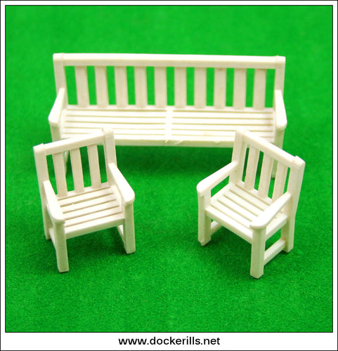 Vintage Britains Floral Miniature Garden - Garden Furniture No. 2598.