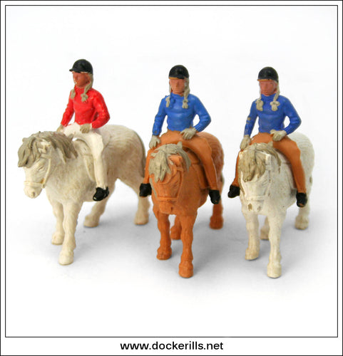 Vintage Britains Shetland Pony and Rider (Girl).