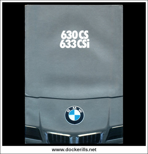 Buy BMW 630 CS 633 CSi Sales Brochure For 1977.