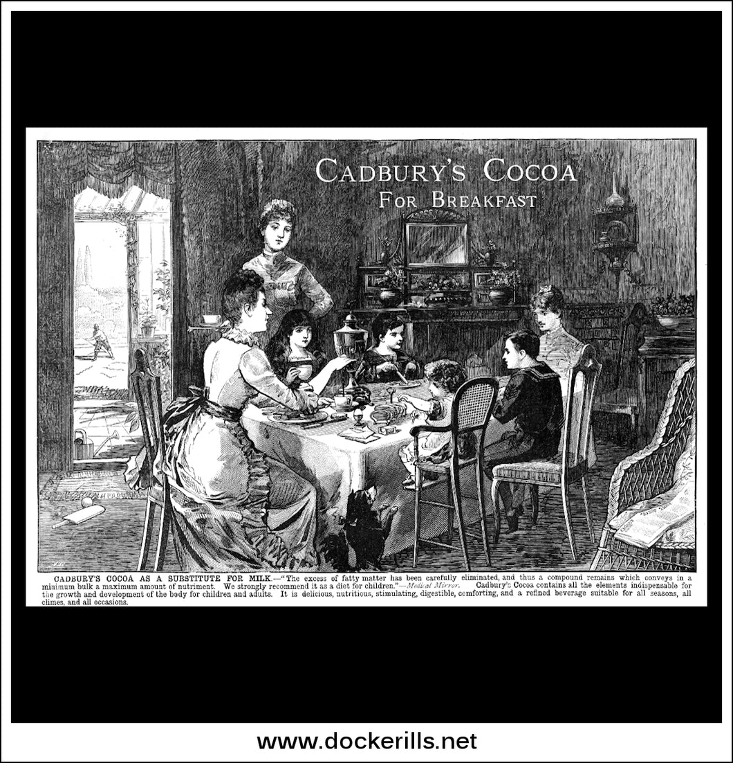Cadbury's Cocoa. Original Vintage Advert From July 31st, 1886.