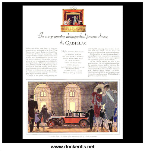Cadillac. Original Vintage Advert From October 17th, 1928.