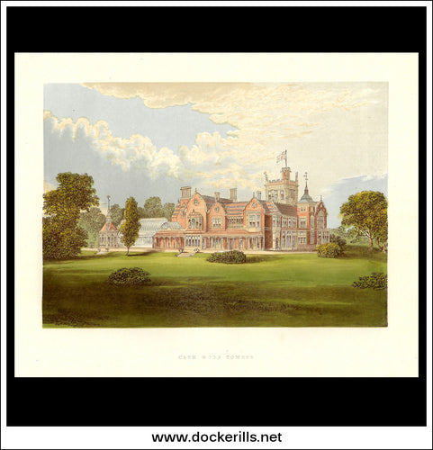 Caen Wood, Highgate, Middlesex, England. Antique Print, Chromoxylograph 1880.