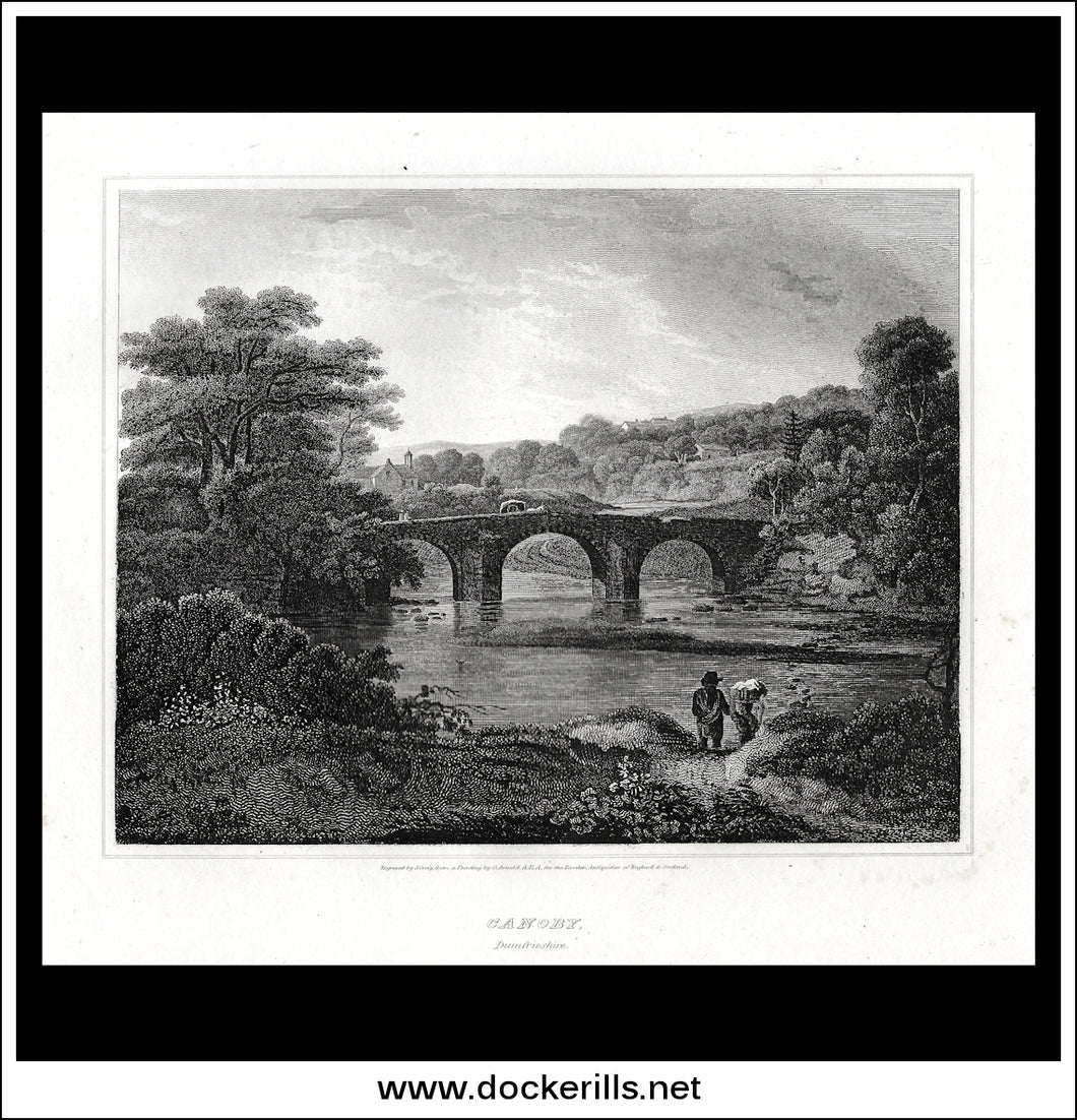 Canoby, Dumfrieshire, Scotland. Antique Print, Copper Plate Engraving 1815