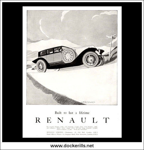 Renault Cars. Original Vintage Advert From March 18th 1925.