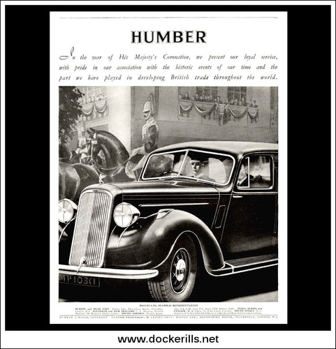 Humber Cars. Original Vintage Advert From May 5th, 1937.