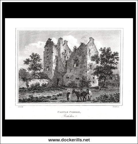 Castle Comrie, Perthshire, Scotland. Antique Print, Copper Plate Engraving 1806.