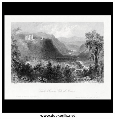 Castle Howard, Vale Of Avoca, Co. Wicklow, Ireland. Antique Print, Steel Engraving 1840.