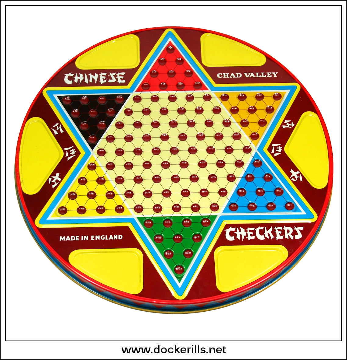 Chinese Checkers Vintage Tin Plate Game Chad Valley Great Britain