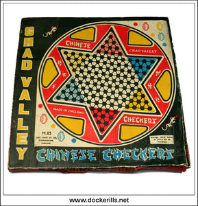 Chinese Checkers, Vintage Tin Plate Game, Chad Valley, Great Britain.