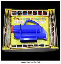 Give-A-Show Projector. Chad Valley, Great Britain. G343R. Noddy, Pinky & Perky, Roy Rogers etc. 2.