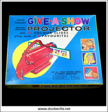 Give-A-Show Projector. Chad Valley, Great Britain. G343R. Popeye, Woody Woodpecker, Andy Pandy etc. 1.