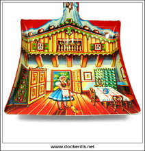 Vintage Tin Plate Novelty Dust Pan And Brush, Chad Valley, Great Britain. 2.