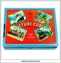 Chad Valley Picture Blocks / Alphabet Blocks, Vintage Tin Plate Toy, Chad Valley U.K. 1.