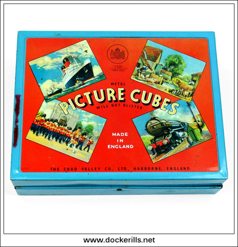 Chad Valley Picture Blocks / Alphabet Blocks, Vintage Tin Plate Toy, Chad Valley U.K. 1.