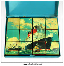 Chad Valley Picture Blocks / Alphabet Blocks, Vintage Tin Plate Toy, Chad Valley U.K. 3.